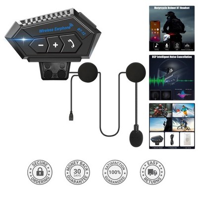 Universal Fit Bluetooth 5.0 Motorcycle Intercom Headset with Waterproof Design