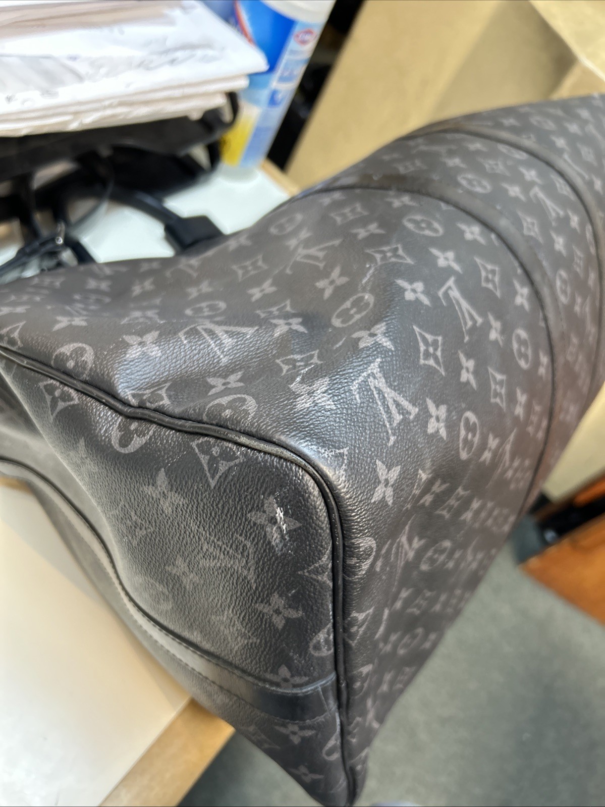 Louis Vuitton Monogram Eclipse 55 Bandouliere Bla… - image 11