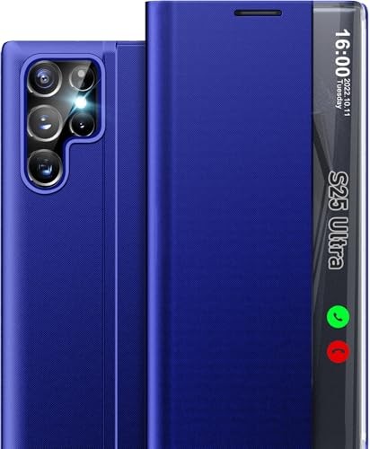 Samsung S25 Ultra 5G Clear Mirror Phone Case with Slim View Window