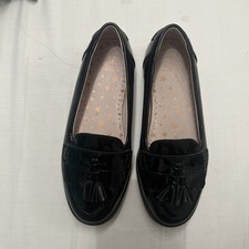 NEXT Black Patent Leather girls Shoe NEXT size 13. VGC