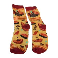 Fall Leaves Turkey Fall Thanksgiving Socks Women Cute Socks Novelty Fun Socks