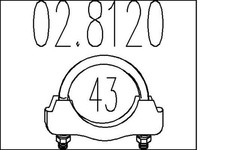 Rohrverbinder Schelle MTS 02.8120 Schelle 43mm für VW POLO 2 86C 80 CLASSIC 4 86