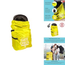 J.L. Childress Gate Check Bag for Single & Double Strollers, Neon Yellow