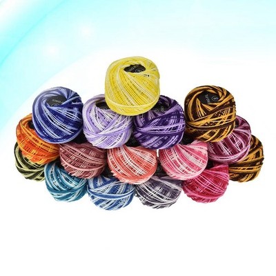  16 Color Baumwollfaden Klöppelgarn Stick Tragbares Stickgarn Für Stickerei
