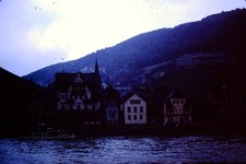 MAY 1965 Town Along Rhine River Germany Kodachrome Slide CD-J