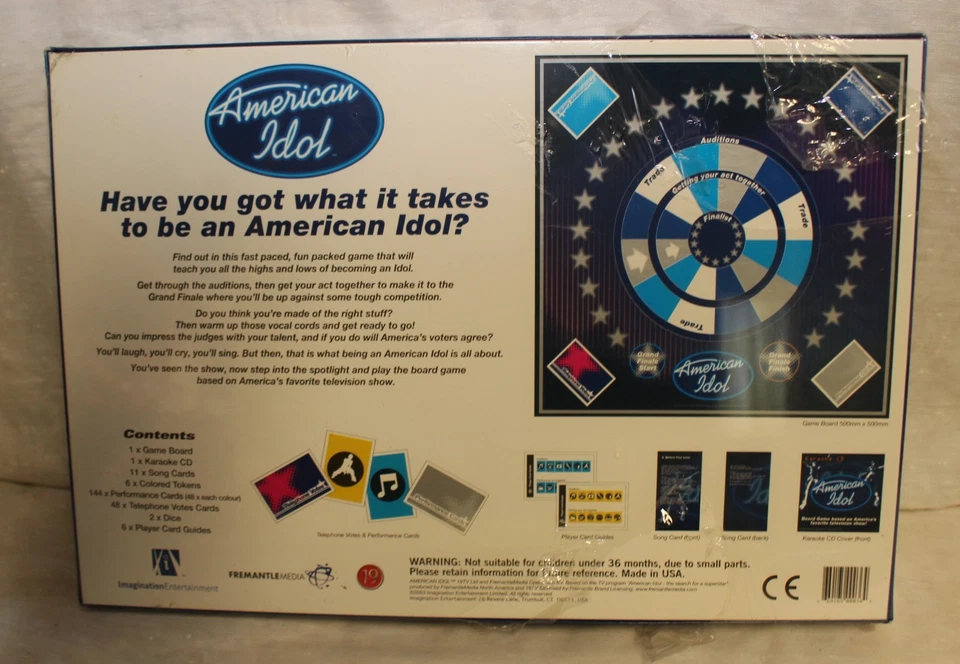 American Idol Board Game Karaoke CD 2003 Imagination /Fremantle Media NEW - Image 2 of 4