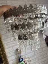 Ikea Rimfrost Kristall Prisma 3 Etagen Hänge Kronleuchter Schirm Vintage