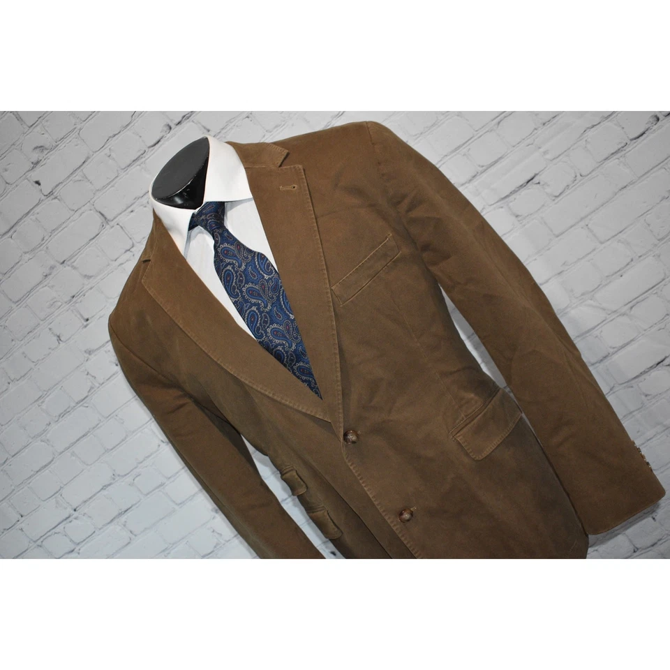 Jaqueta Kroon Blazer Sportscoat Masculina Tamanho 44 Reg Marrom 2Btn Ventilação Dupla - Imagem 3 de 4