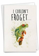 1 Birthday Greeting Card w/Envelope - Wildlife Expressions Frog NobleWorks