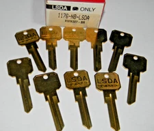 Lot Of 10 - 1176-NB LSDA Kwikset BR Do Not Duplicate Key Blank   box 76