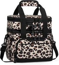 Large Lunch Box for Men/Women Dual-Compartment Insulated Lunch Bag
