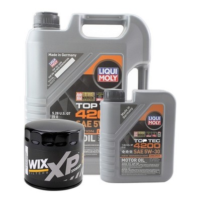 6L Liqui Moly Top Tec 4200 5W-30 WixXP Engine Oil Change Kit for Grand Cherokee