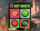 Needoh Teenie Hot Shots 4-Pack Nee Doh Set of 4 - Swish Grand Goal Punt BALLS!