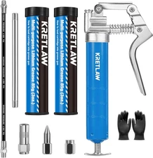 Mini Grease Gun (3000PSI) with Double 3oz Cartridge and 12'' Flex... 