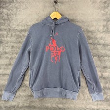 Polo Ralph Lauren Men's Pullover Hoodie Faded Graphic POLO 67 Big Pony Logo Navy