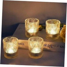 pcs Votive Candle Holders, Glass Tea Lights Candle Holder for Wedding 24 Clear