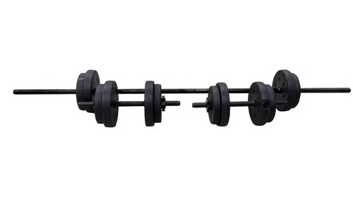 Opti Vinyl Dumbbell and Barbell Set 25kg Home Gym Weight Lifting Fitness