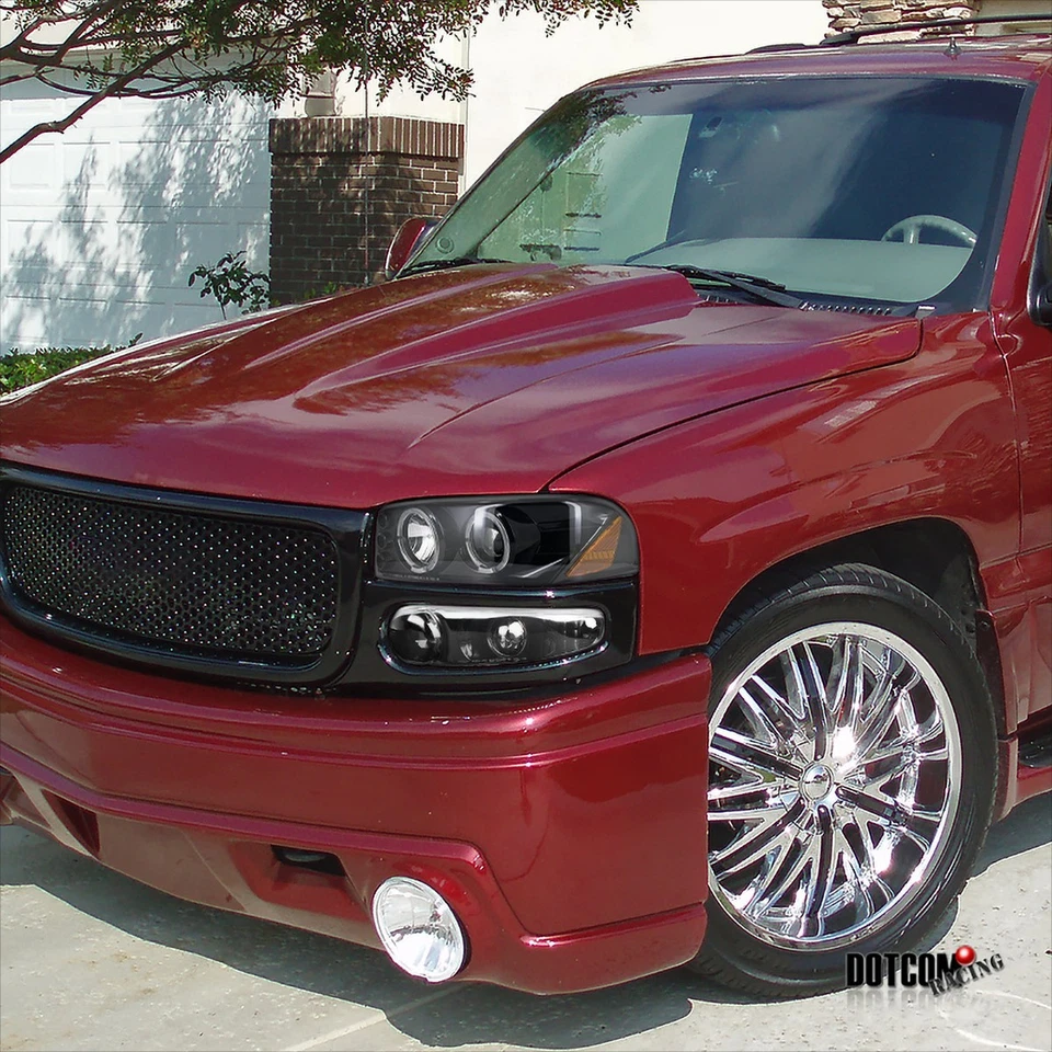 Fit 2000-2006 GMC Yukon Denali Jet Black Bumper Signal Driving Lights Foto 2 de 4