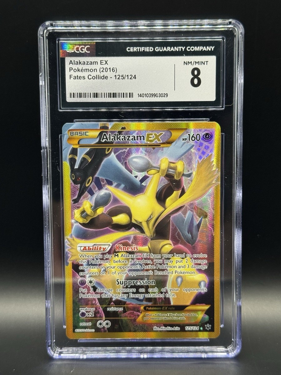 Pokemon TCG Secret Alakazam EX 125/124 Fates Collide CGC 8 NM/MINT