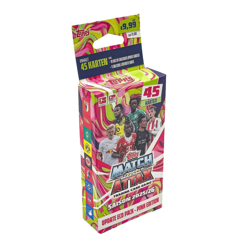 Topps Match Attax Bundesliga 2025/26 - 1 Update Eco Pack - Pink Edition