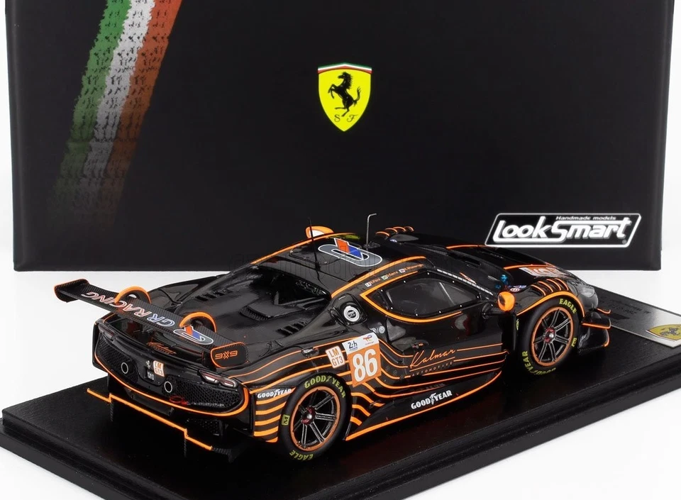 LOOKSMART 1:43 MODELLINO AUTO FERRARI 296 GT3 GR RACING 24H LE MANS 2024 DIECAST - Immagine 4 di 4