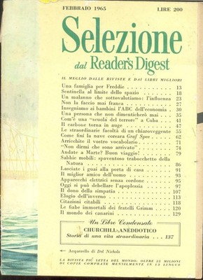 Auswahl aus Reader's Digest Februar 1965 Kult Magazin Vintage Bücher Artikel