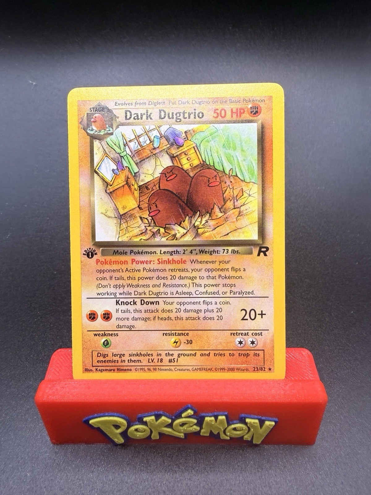 Pokemon TCG Dark Dugtrio 23/82 Team Rocket 1st Edition Non Holo- NM