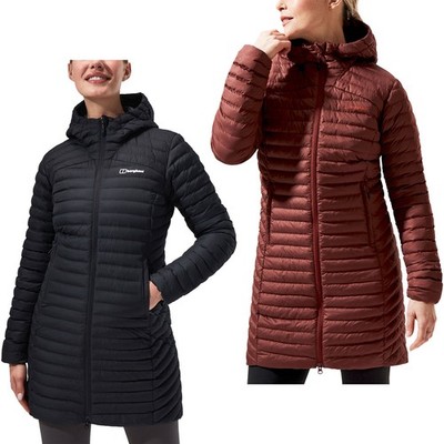 Berghaus Damen Nula Micro lange wattierte warme Winterjacke Mantel mit Kapuze