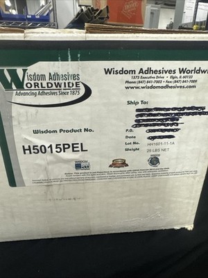 Wisdom Adhesives H5015PEL Hot Melt Glue 25lb Case High Performance Packaging PSA