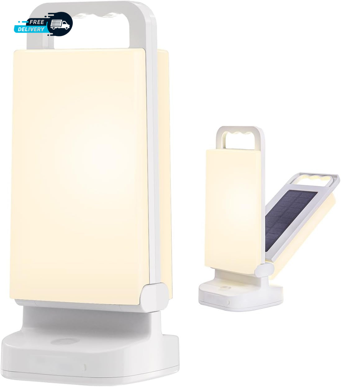 Solar Camping Lantern 6000Mah, USB Rechargeable Camping Light & Power Supply