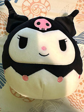 Sanrio Kuromi Plush Stuffed Animal, Black White Pink, Animation Cartoon Theme