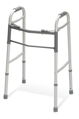 Medline Guardian Adult Folding Walker Aluminum Height Adjustable 300 Lb Cap., 4