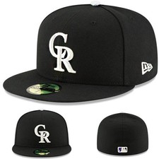 New Era Colorado Rockies 5950 Fitted Hat MLB Authentic On-Field Alt Silver Logo