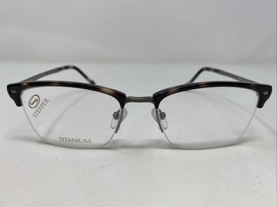 Steppers SI-60141 F014 53-18-140 Gray Tortoise Half Rim Eyeglasses Frame 2043