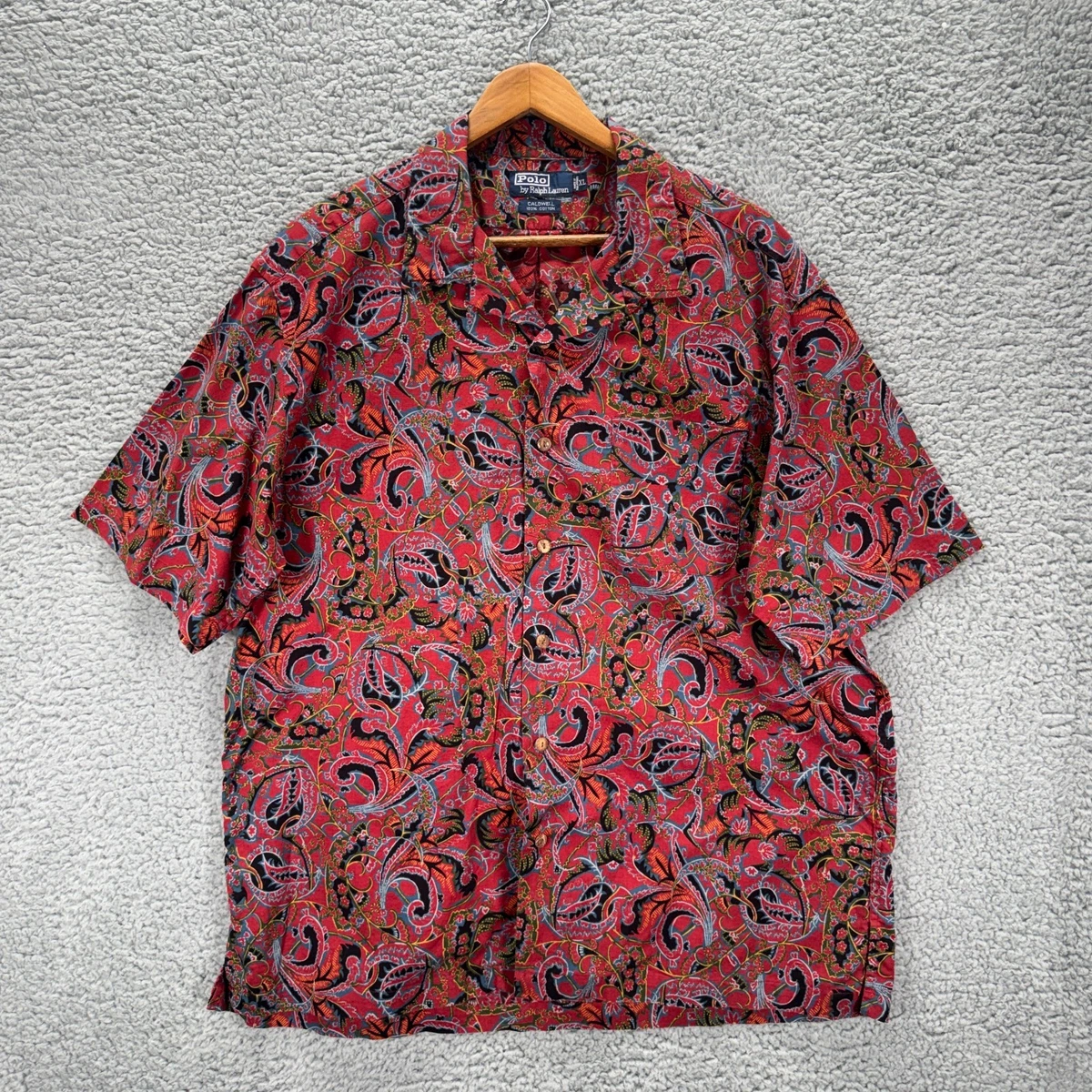 Polo Ralph Lauren Paisley Short Sleeve Casual Button-Down Shirts