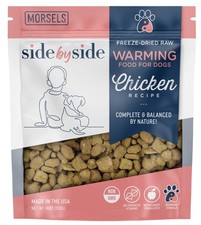 Bocados de pollo Side by Side - Calentamiento de comida liofilizada para perros y comida para perros Topper f