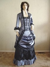 1880s Victorian Bustle Dress Edwardian Ball Gown Costume Edwardian Day / Evening