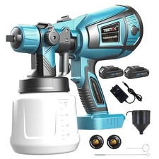 Cordless Electric Paint Sprayer Spray Gun 1000ML with 2 Batteries for Makita UK.