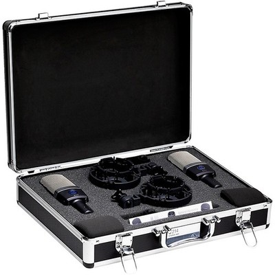 AKG C214 LargeDiaphragm Condenser Microphone  Matched Stereo Pair Black