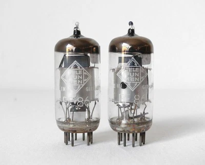PERFECT MATCHED PAIR TELEFUNKEN EF86 6CF8 6267 DIAMOND VERY STRONG - Image 1 of 4