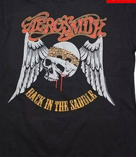 Aerosmith back in the saddle Black Short Sleeve T-shirt Unisex All sizes S-5Xl