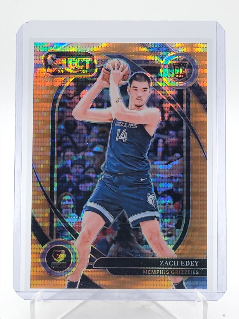 ZACH EDEY 2024-25 SELECT COURTSIDE ROOKIE NEON ORANGE PULSAR RC /18 Q4441