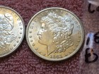 LOT OF 2 x 1881 - S, 1887-P UNC./ BU.  MORGAN 90 % SILVER DOLLAR COINS. LOT # 28 — photo 3