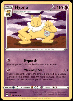 Hypno 062/203 SWSH07: Evolving Skies LP Pokemon TCG