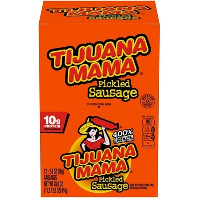 Tijuana Mama Pickled Sausages, 12 Pack