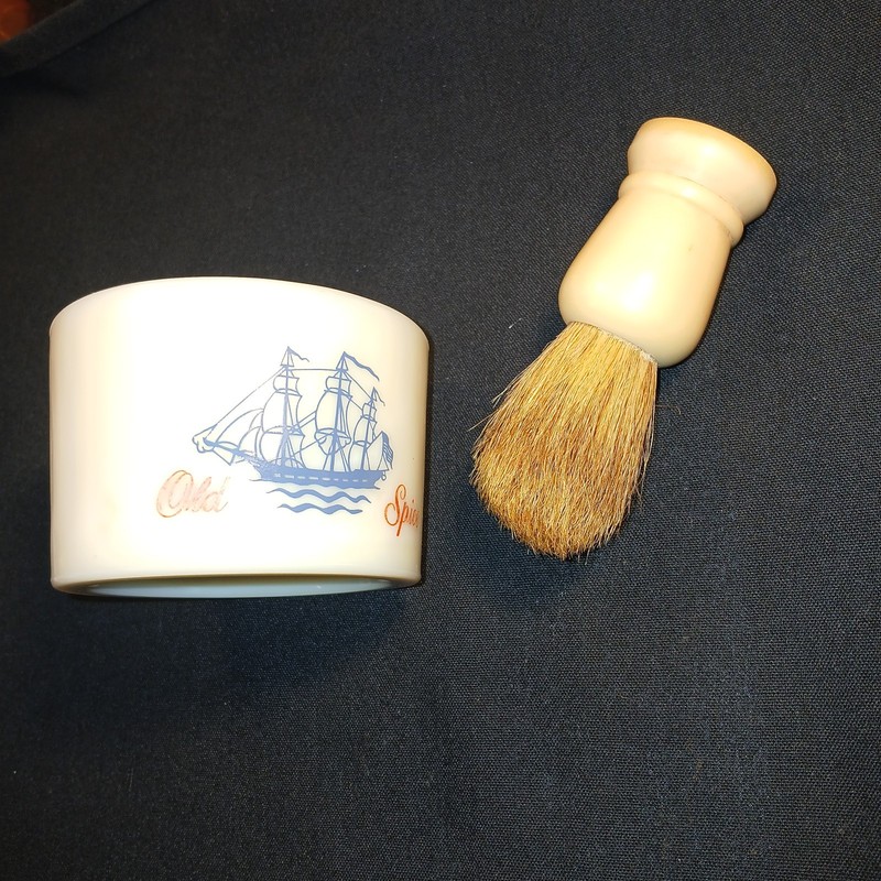 Vintage Shulton 7 Old Spice Shaving Mug + Ever- Ready Pure Badger 650PB Brush 