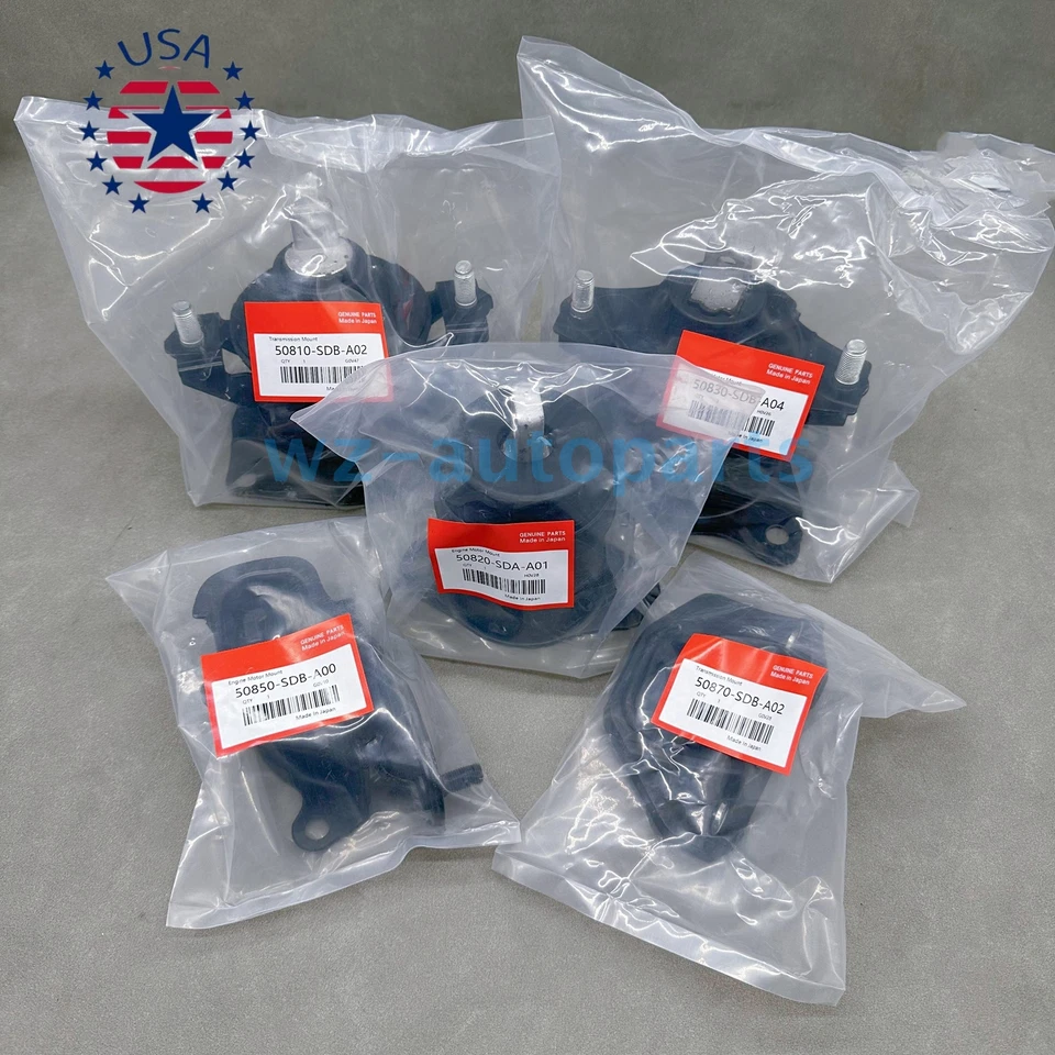 New! 5x Engine Motor & Trans Mount For Acura TL 3.2L 2004 2005 2006 Auto Trans Foto 2 de 4