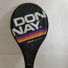 Vtg Donnay Bjorn Borg Boron Tennis 4 1/8" & Bag Cover