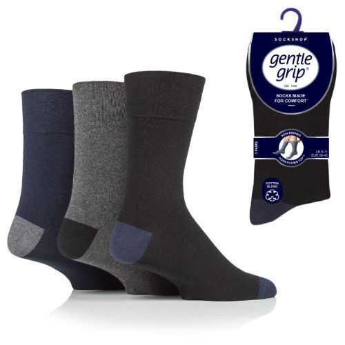 3 Paar sanfte Griff® Wabenoberteil weiche nicht elastische Diabetikersocken für Herren UK 6-11 - Bild 8 von 47