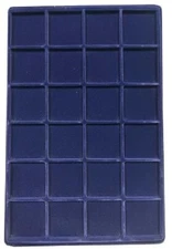 2 Lighthouse Display BLUE Trays 24 Spaces 47x47mm  Silver Eagles & Large Dollar